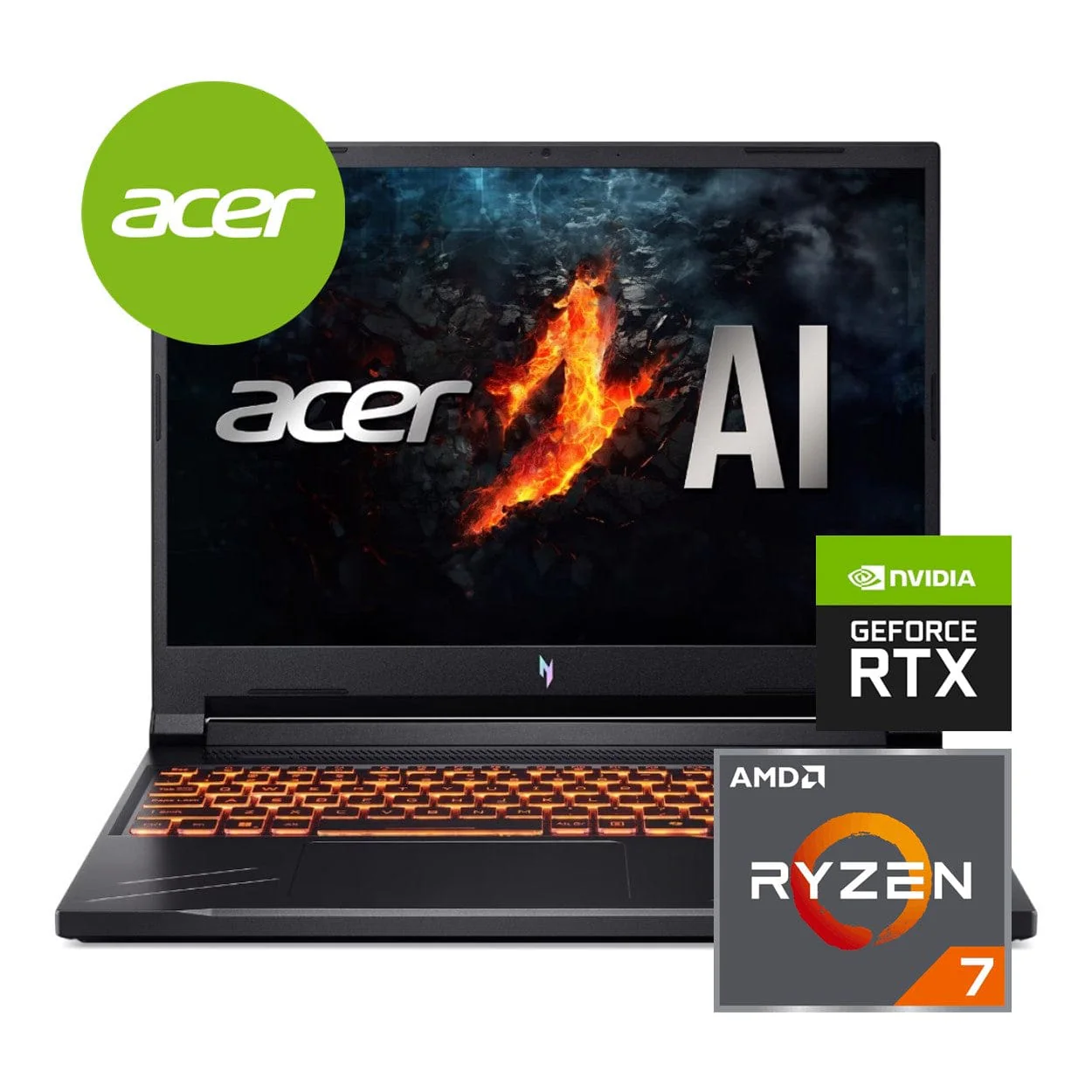 Acer Nitro V16 16-inch WUXGA AI Laptop - AMD Ryzen 7 260 1TB SSD 16GB RAM RTX 5060 Win 11 Home - Image 2