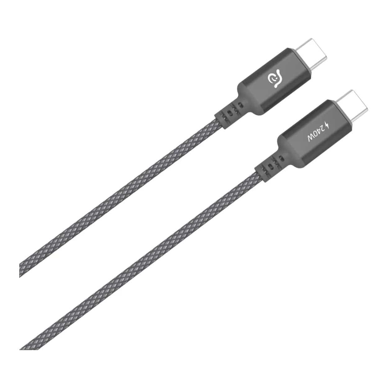 Adam Elements CASA P120 Type-C Male to Male Braided Cable 1.2m Grey ACBADP120GY - Image 3