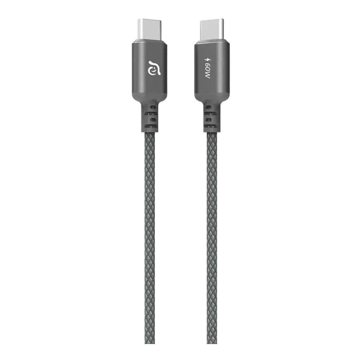 Adam Elements CASA S120 Type-C Male to Male Braided Cable 1.2m Grey ACBADS120GY - Image 2