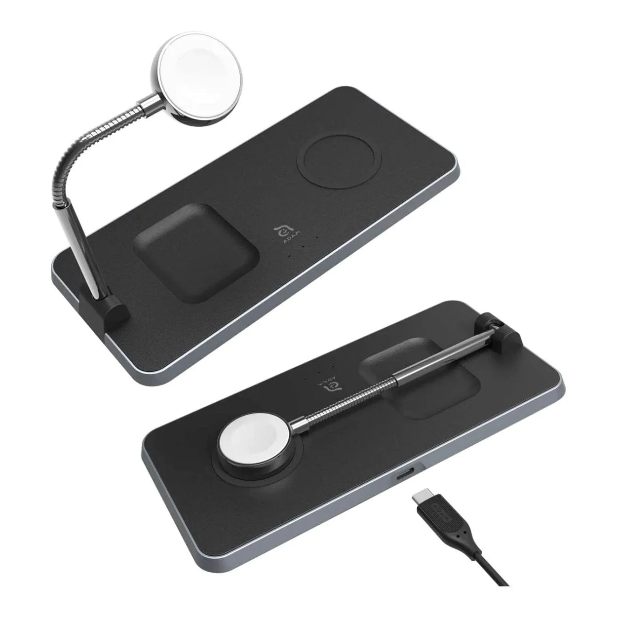 Adam Elements OMNIA Q3 3-in-1 Wireless Charging Station Black APAADQ3BK - Image 3
