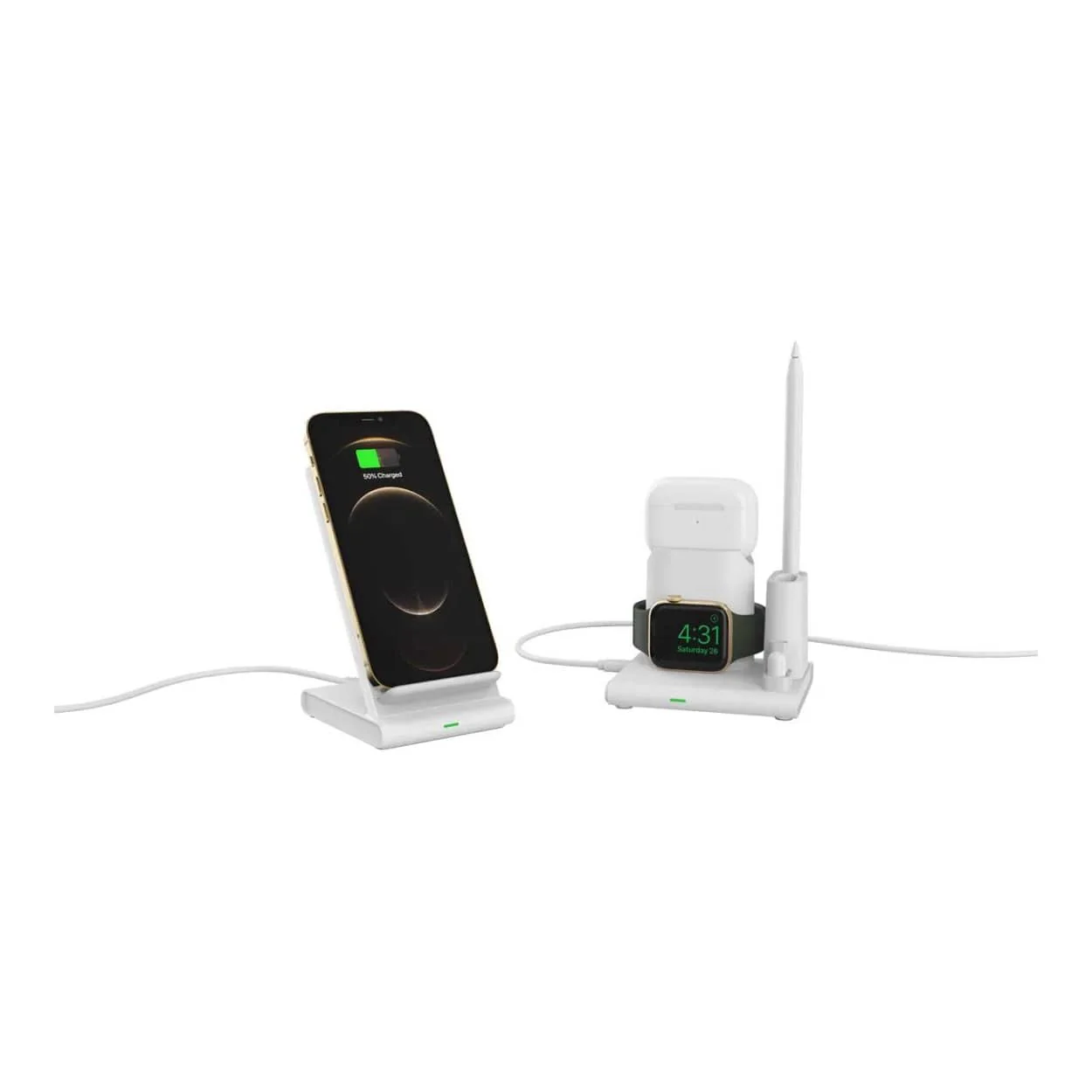 Adam Elements OMNIA Q4 4-in-1 Wireless Charging Station White APAADQ4OGWH - Image 3