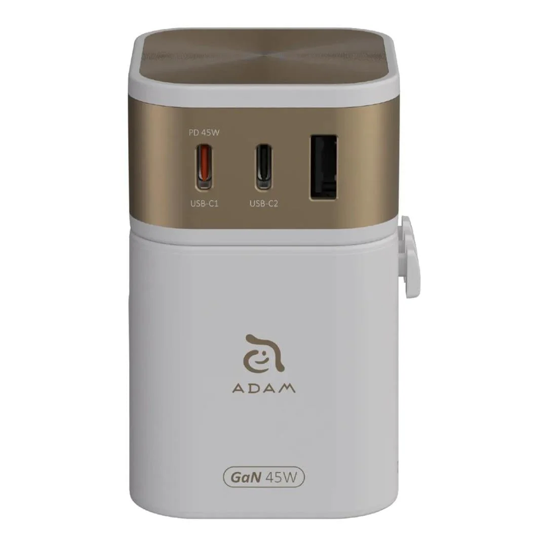 Adam Elements OMNIA T45 45W Universal Travel Adapter Charger White APAADT45WH