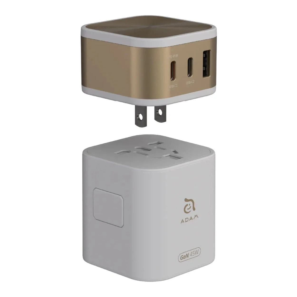 Adam Elements OMNIA T45 45W Universal Travel Adapter Charger White APAADT45WH - Image 4