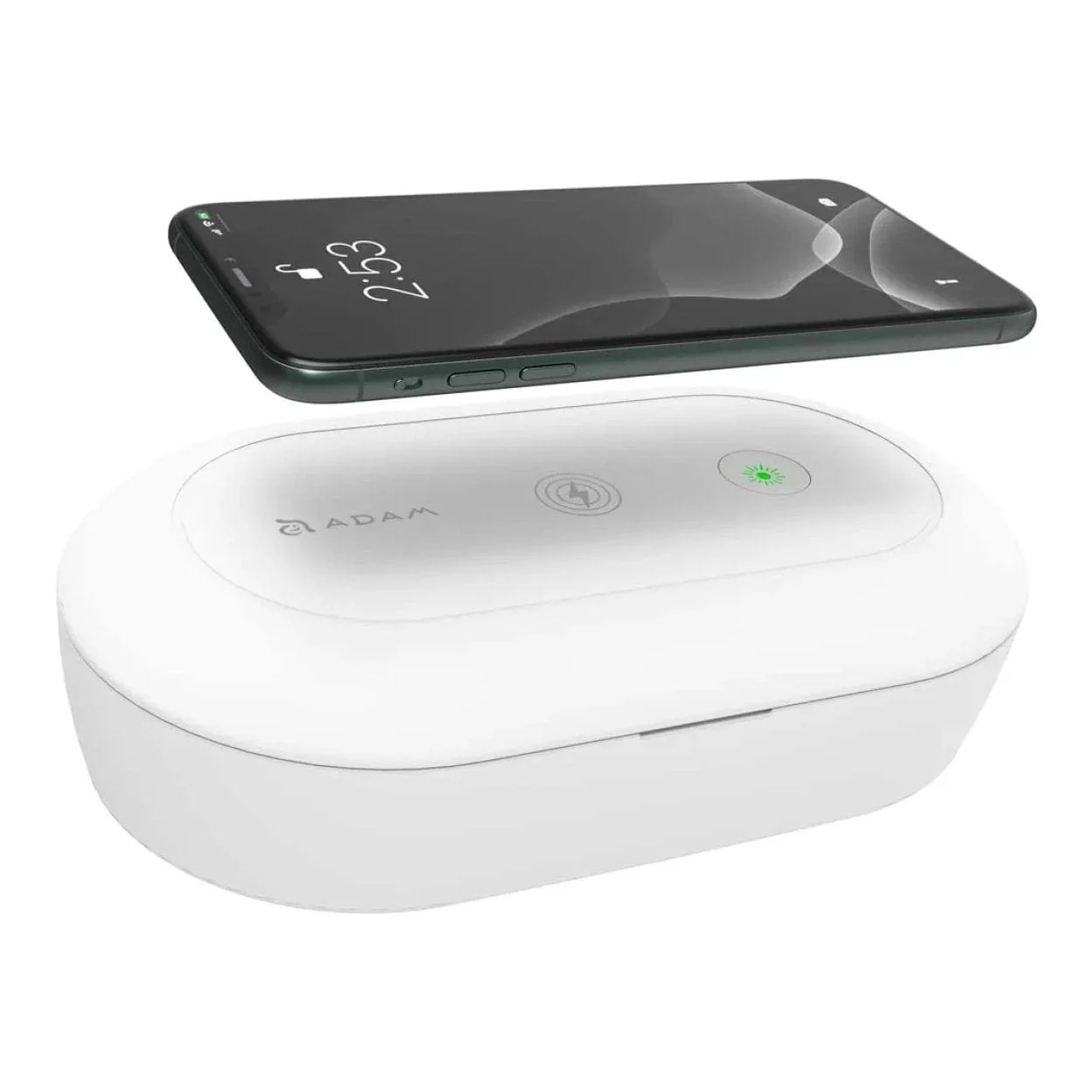 Adam Elements OMNIA UVC+ UV Ozone Sterilizer Box with Fast Wireless Charger White - Image 4