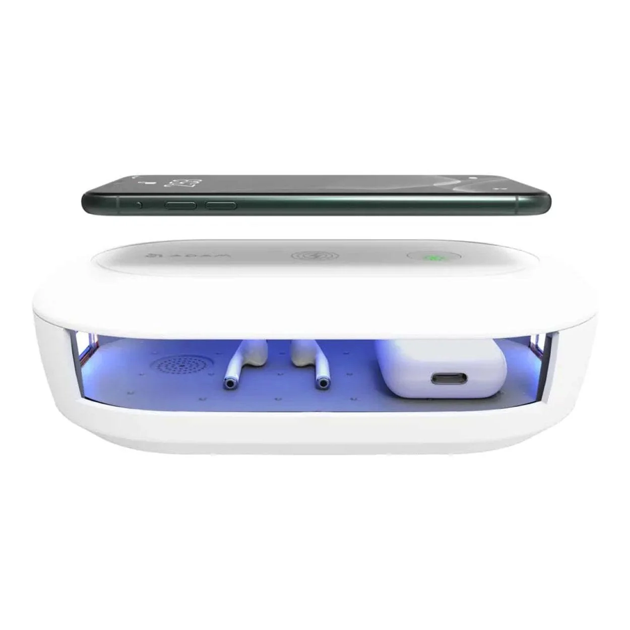 Adam Elements OMNIA UVC+ UV Ozone Sterilizer Box with Fast Wireless Charger White - Image 5