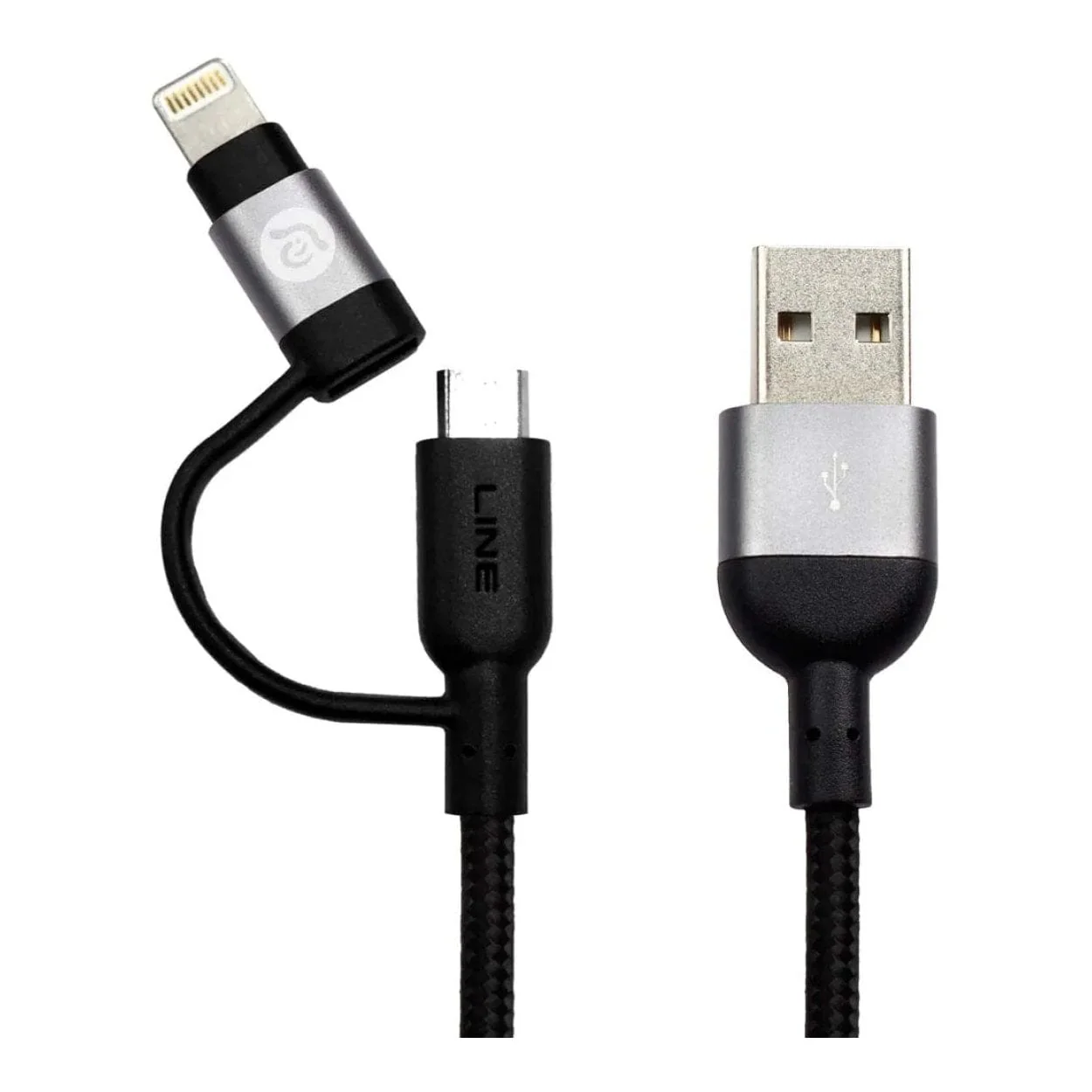 Adam Elements PeAk II Duo 2-in-1 USB to Lightning Cable 1.2m Grey ACBAD120DMBRPGY - Image 2