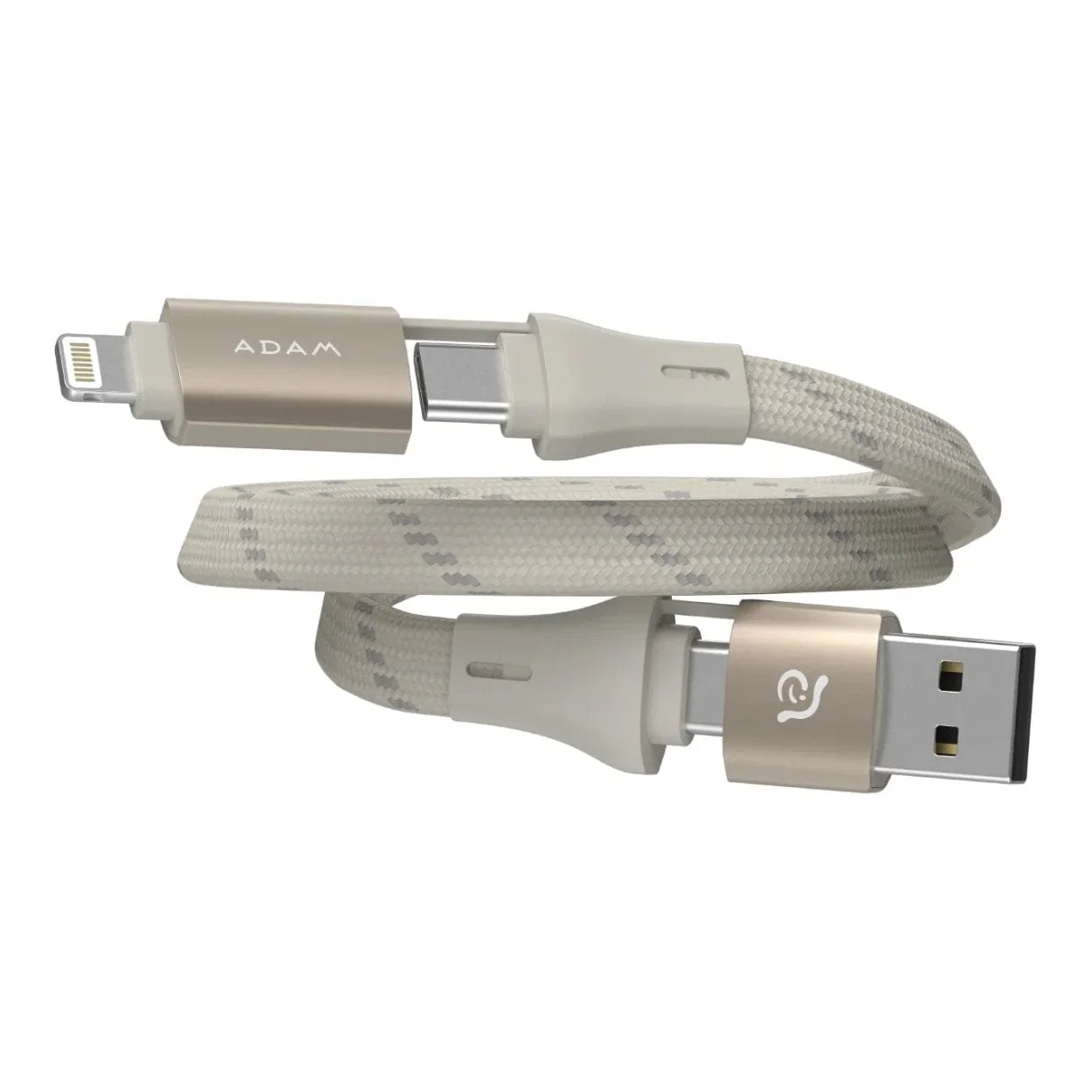 Adam Elements PeAk MF401 4-in-1 60W Charging Cable 1m - Titanium ACBADMF401TM - Image 5