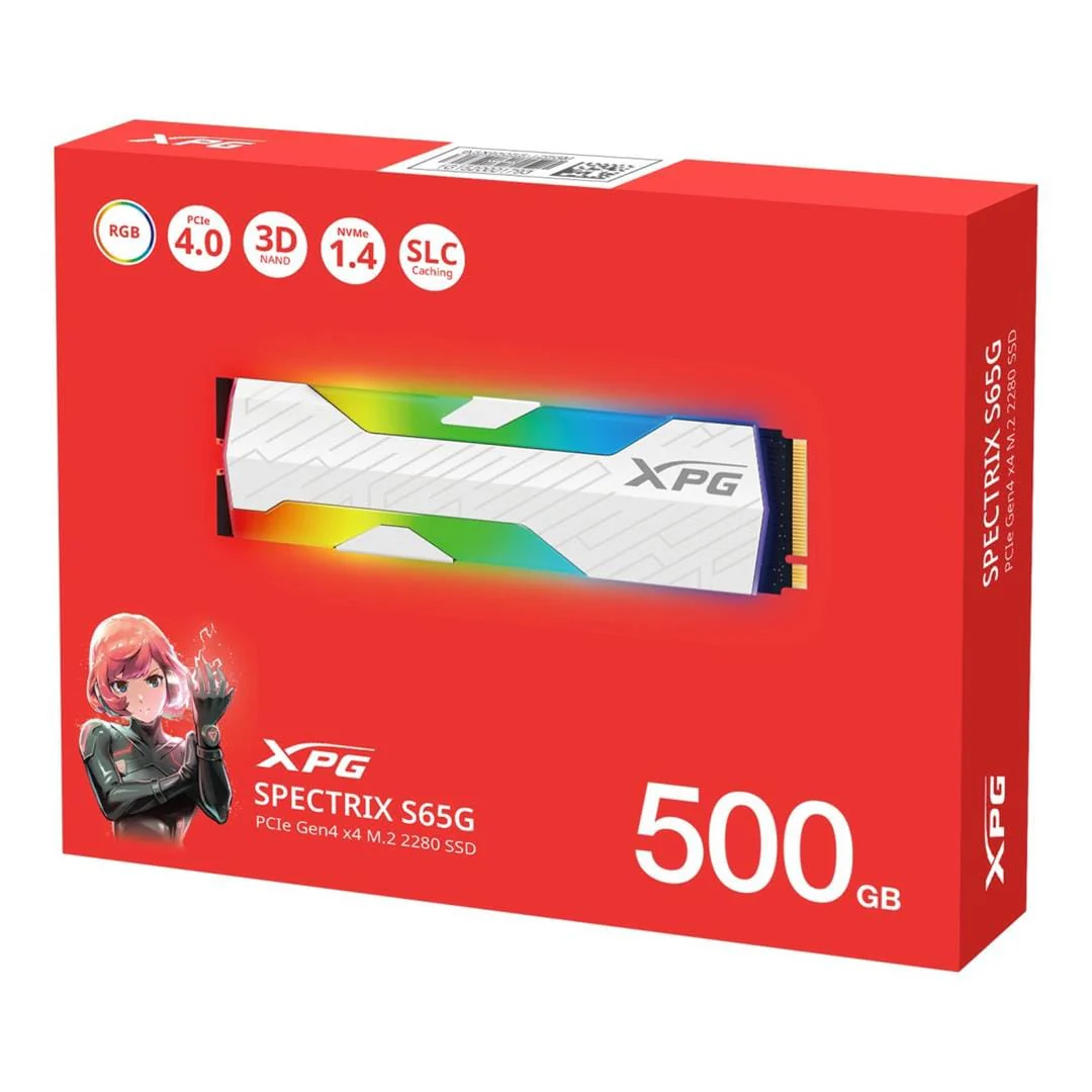 ADATA SPECTRIX S65G M.2 500GB PCIe 4.0 NVMe Internal SSD SSPECTRIXS65G-500G-CI