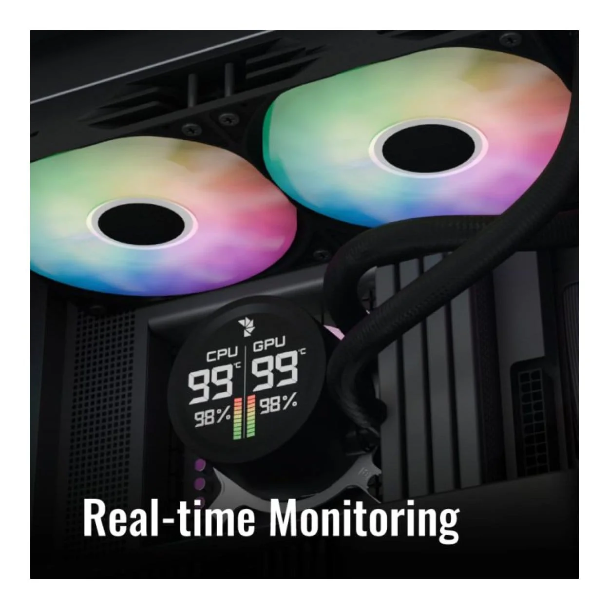 AeroCool Abyss L240 240mm ARGB CPU Liquid Cooler White ACLA-AD24117.21 - Image 2