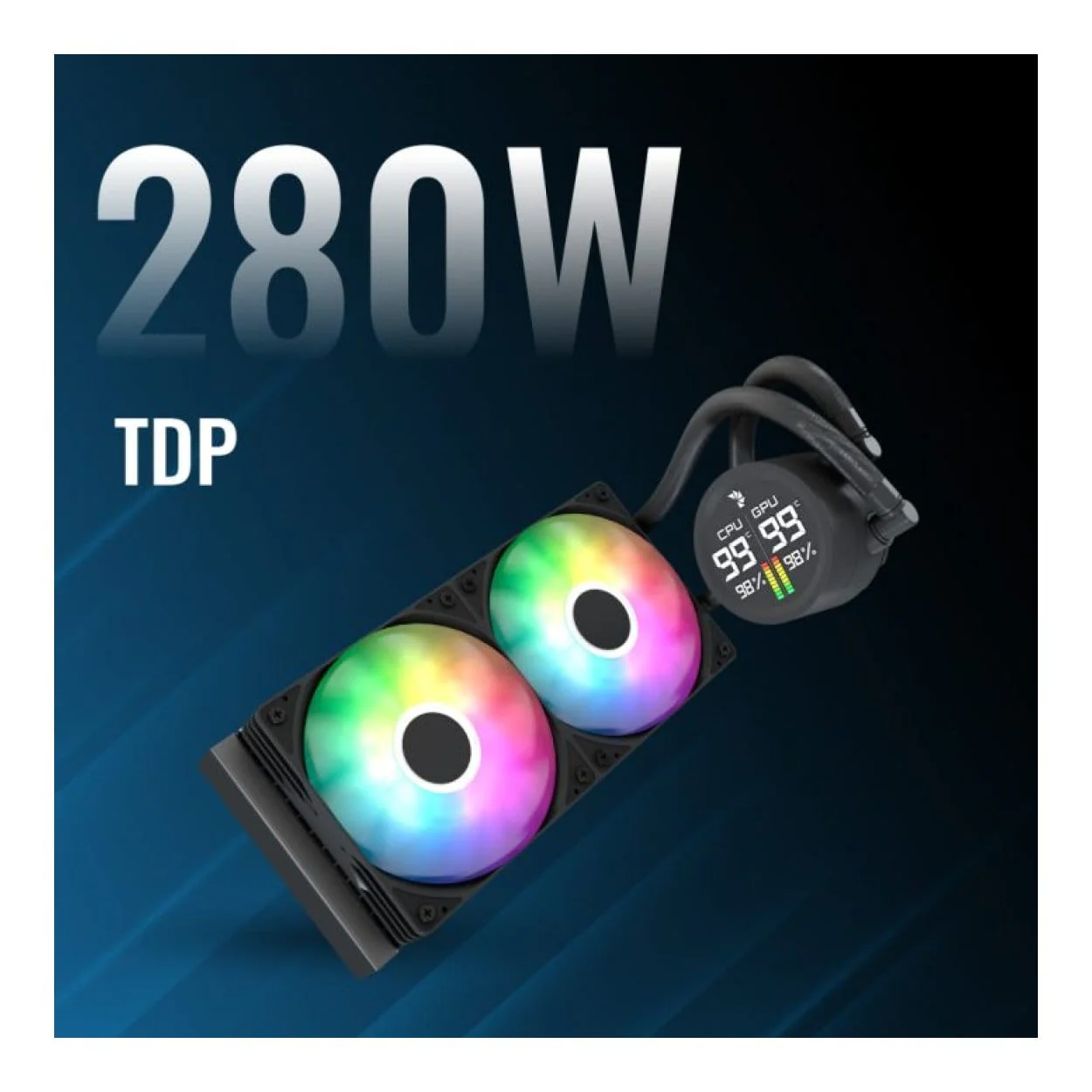 AeroCool Abyss L240 240mm ARGB CPU Liquid Cooler White ACLA-AD24117.21 - Image 6