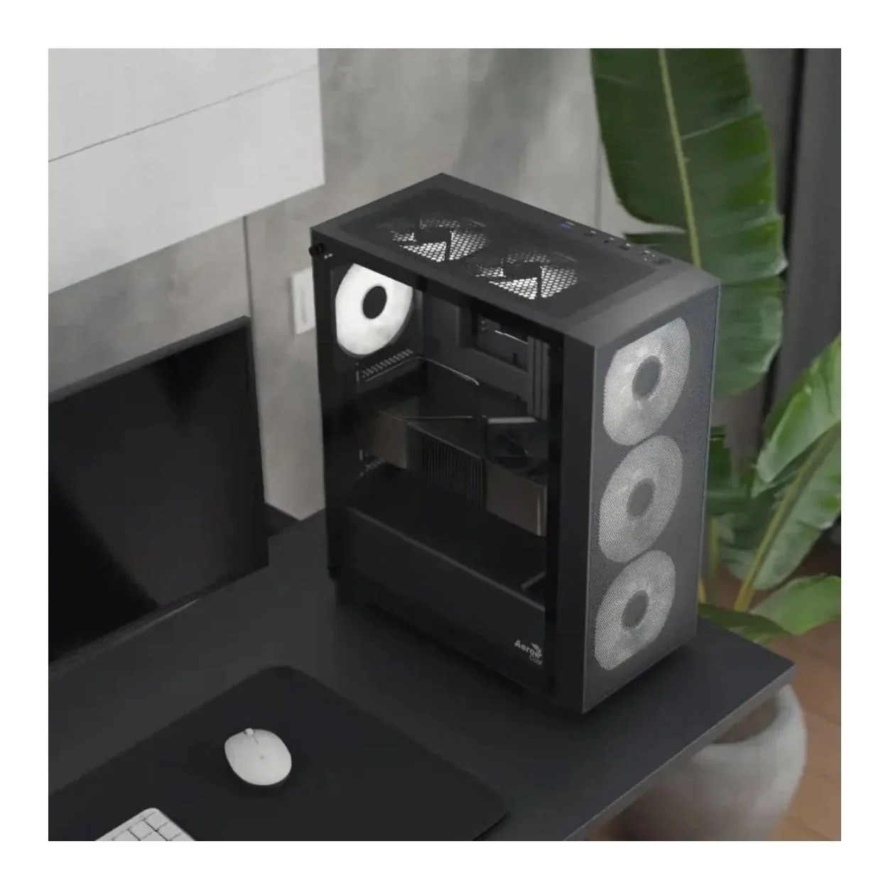Aerocool B509A Flow ARGB ATX Mid Tower Gaming PC Case Black ACCM-BD02063.11 - Image 8