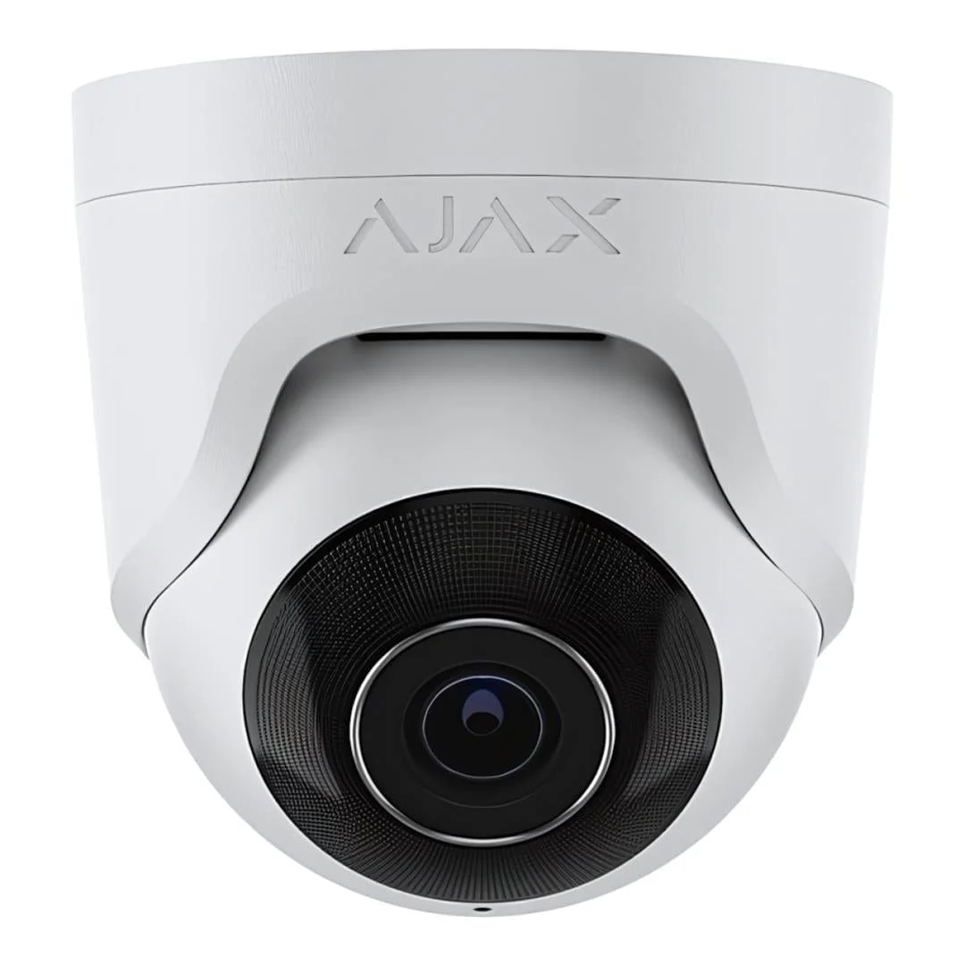 Ajax 5MP 2.8mm Fixed Lens TurretCam Wired Security IP Camera - White 64923.197.WH1