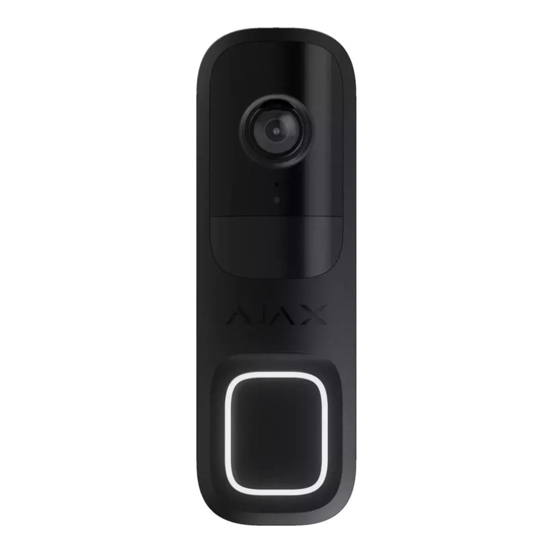 Ajax Security Outdoor Black 4MP Wi-Fi Video Doorbell with PIR and AI 66391.125.BL1