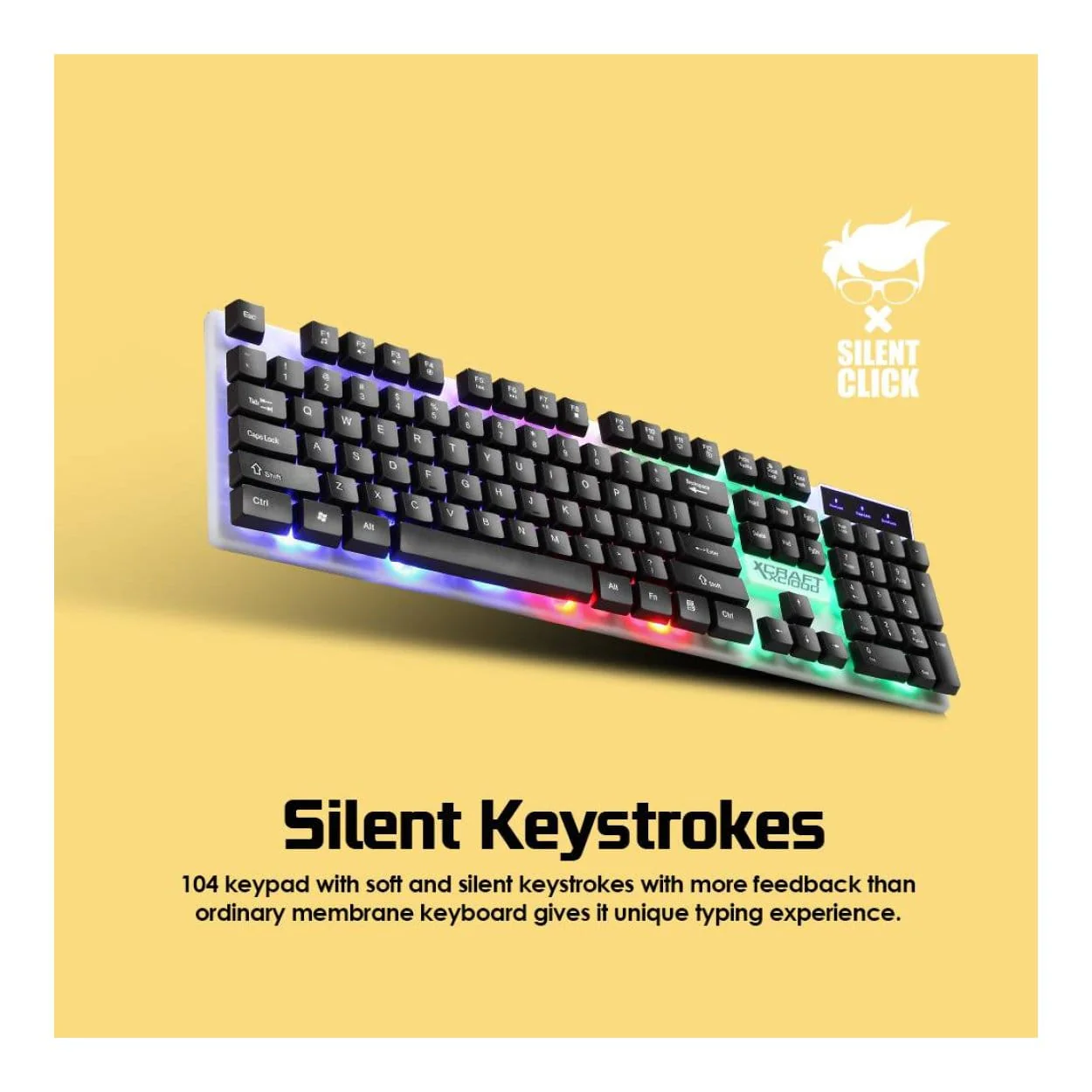 Alcatroz X-Craft XC 1000 Gaming USB Wired Keyboard and Mouse Combo Black XC1000BLK - Image 3