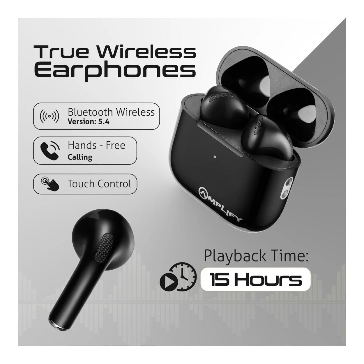 Amplify Astro 2 Series Wireless Earbuds Black AM-1125-BK(V2) - Image 9