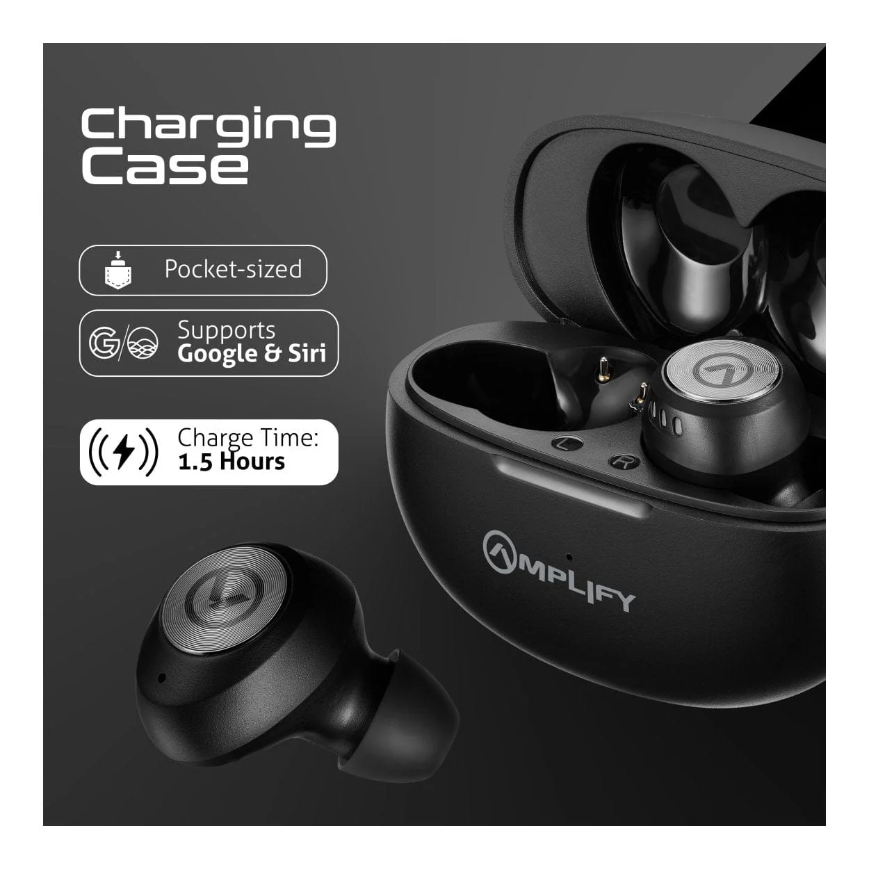 Amplify Zodiac 3 True Wireless Earbuds Black AM-1124-BK(V3) - Image 4
