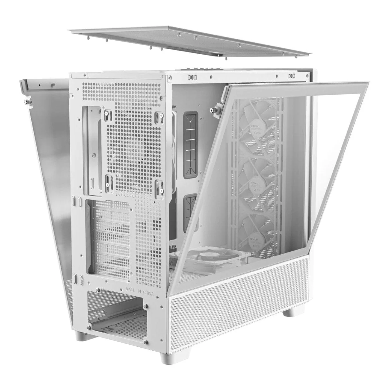 Antec FLUX Mid-Tower E-ATX Gaming PC Case White - Image 5
