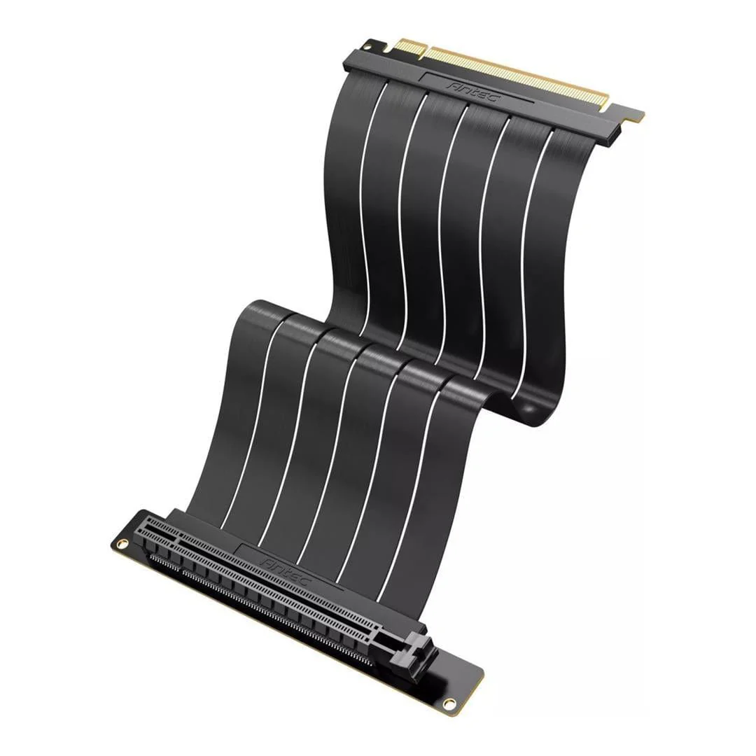 Antec RTX 40 PCIE 4.0 200mm GPU Riser Cable - Black AT-RCAB-BK200-PCIE4-RTX40