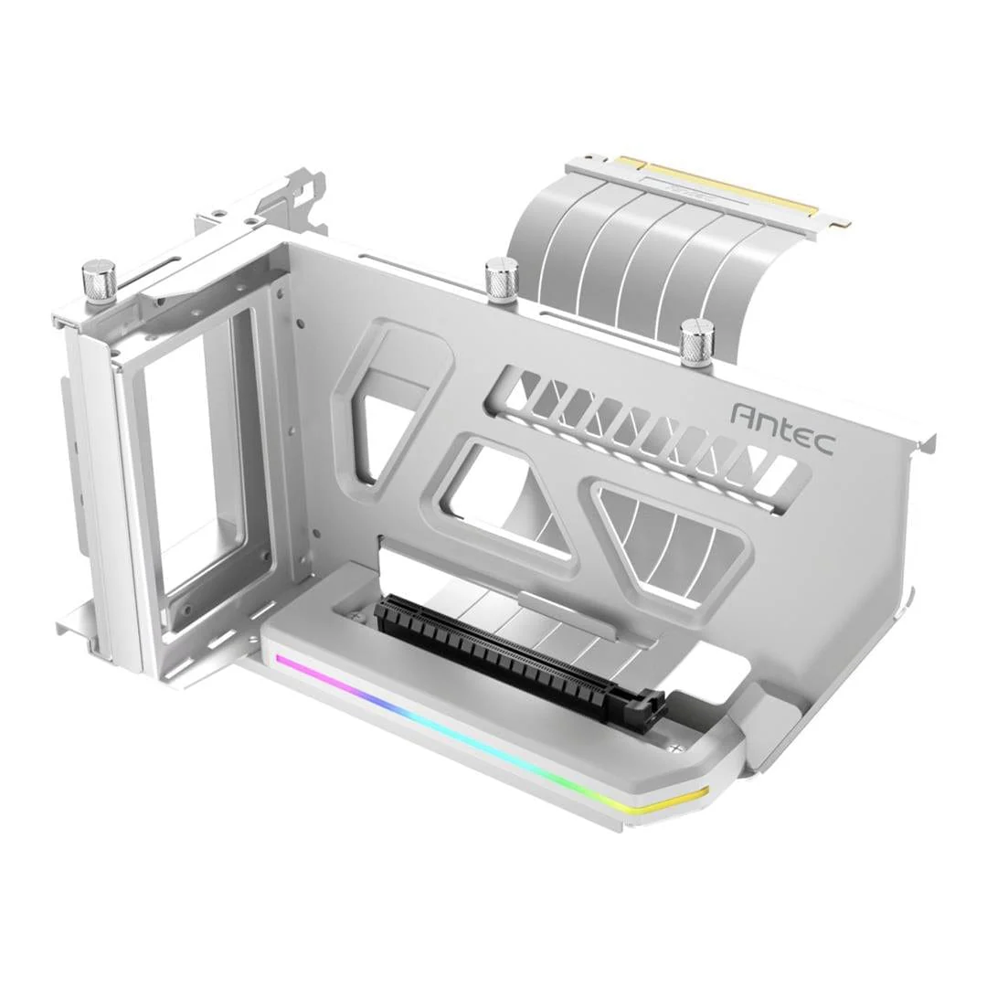 Antec Shift ARGB Vertical GPU Bracket with PCIe 4.0 Riser Cable White AT-ARCVB-W190-A-PCIE4-RTX40
