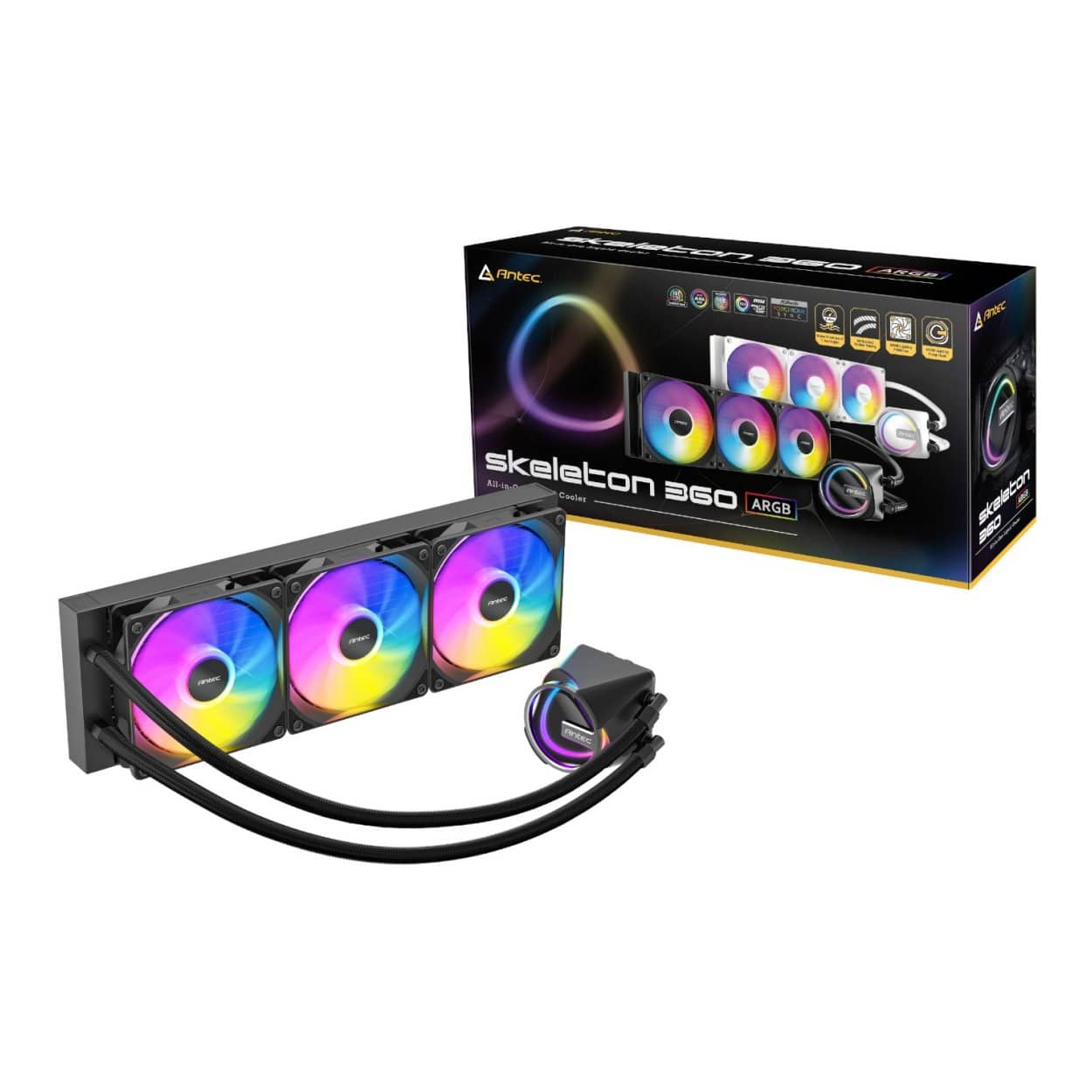 Antec Skeleton 360 ARGB All-in-One CPU Liquid Cooler Black - Image 6