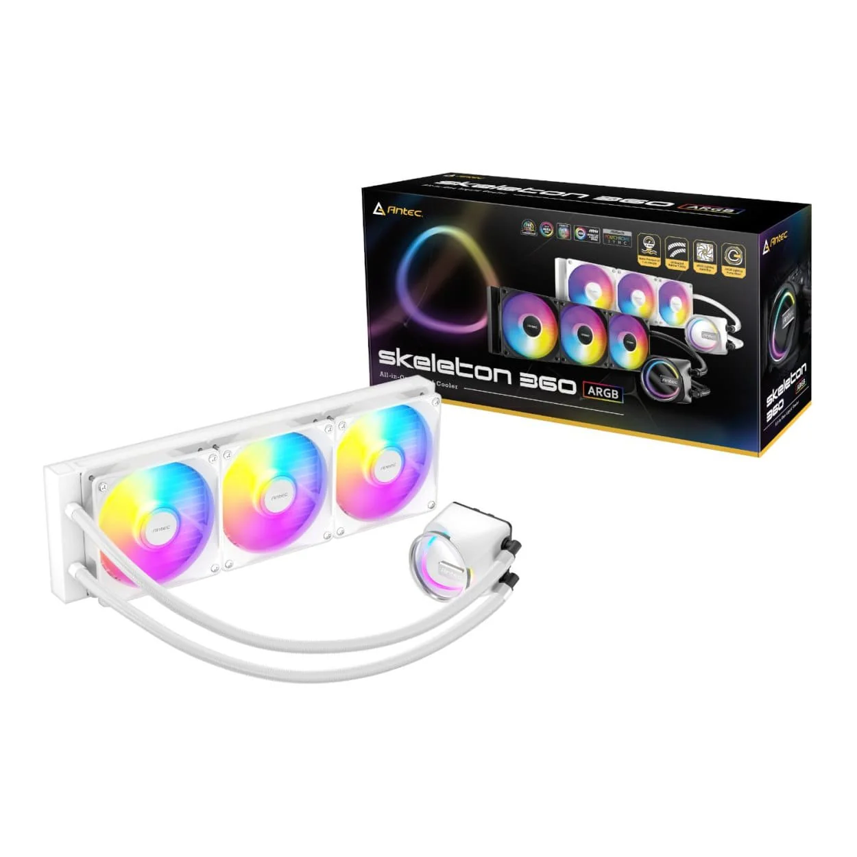 Antec Skeleton 360 ARGB All-in-One CPU Liquid Cooler White - Image 6