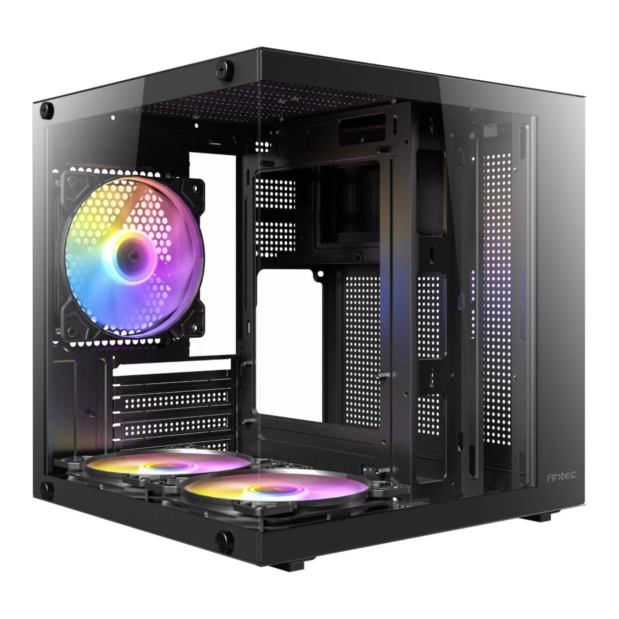 Antec VCX10M RGB Micro-ATX Mini-Tower Gaming PC Case Black - Image 2