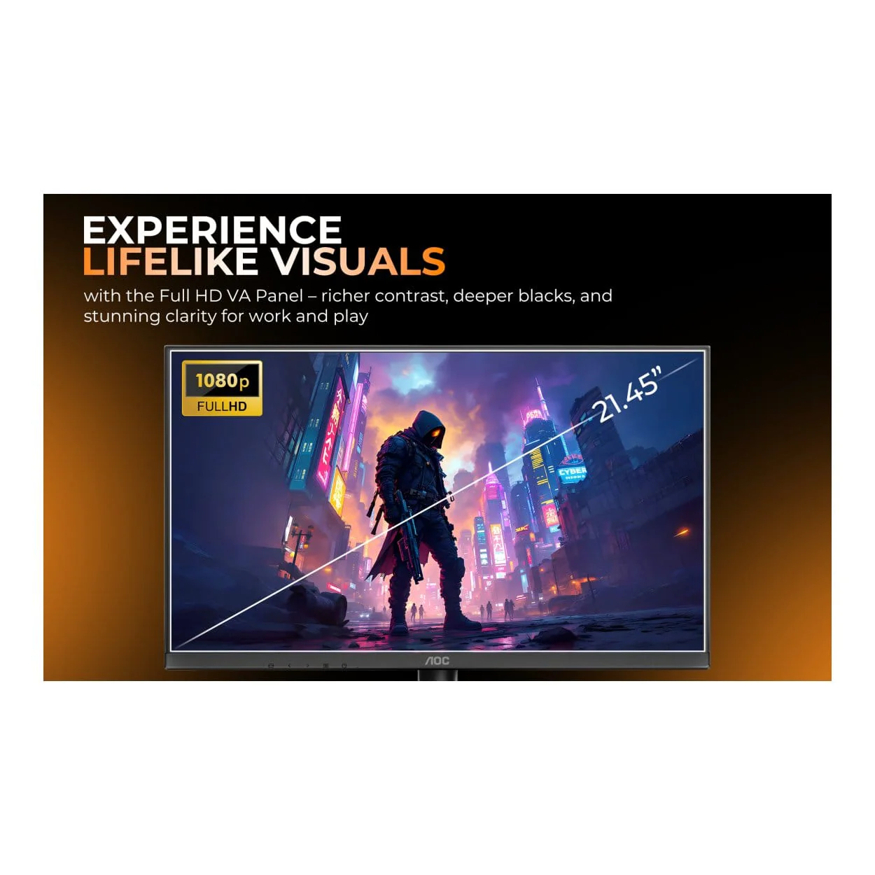 AOC 22B30HM2 21.45-inch 1920 x 1080p FHD 16:9 100Hz 1ms LED VA Monitor - Image 13