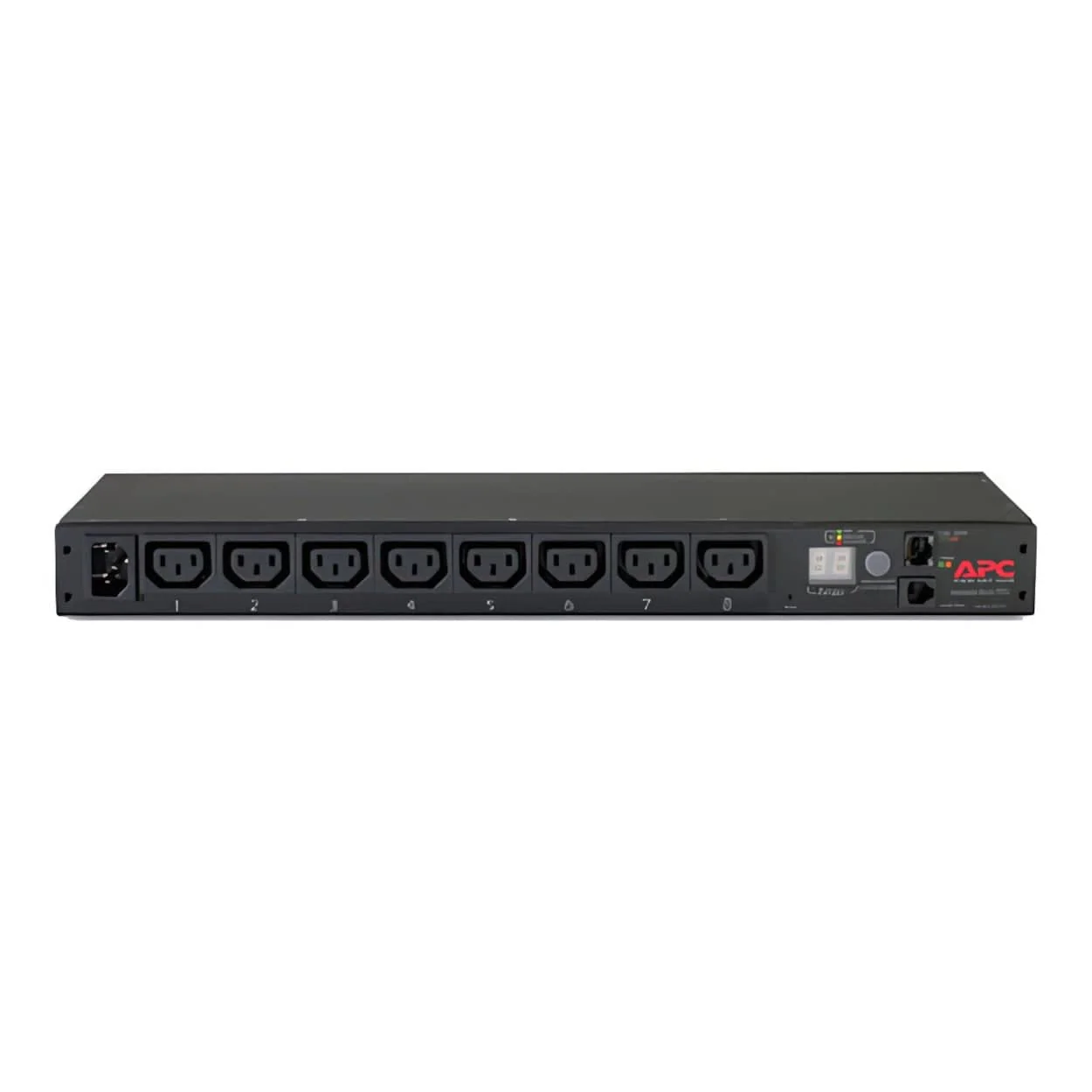 APC NetShelter 12A/208V 10A/230V 1U 8-outlet C13 Metered Rack PDU AP7820B - Image 3