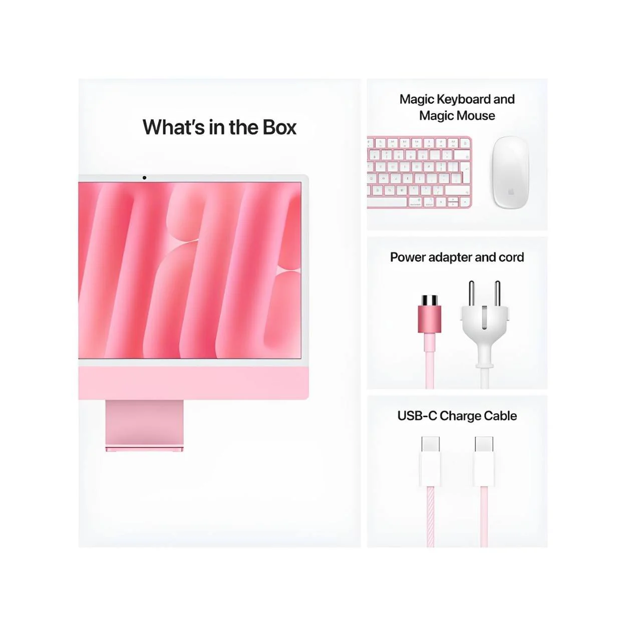 Apple iMac 24 23.5-inch Retina 4.5K All-in-One PC - Apple M4 256GB SSD 16GB RAM macOS Pink - Image 5