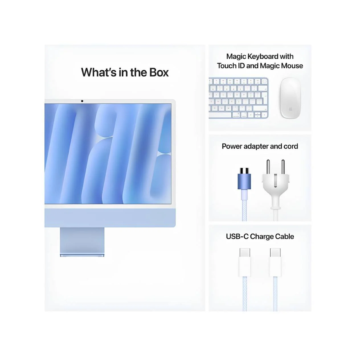 Apple iMac 24 23.5-inch Retina 4.5K All-in-One PC - Apple M4 512GB SSD 16GB RAM macOS Blue - Image 5