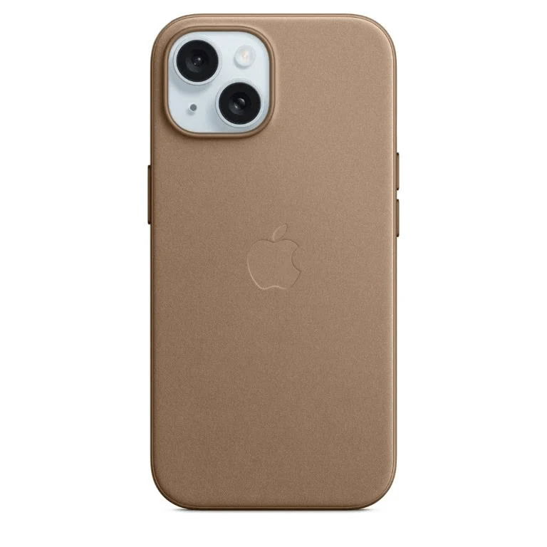 Apple iPhone 15 FineWoven Taupe Case with MagSafe Support