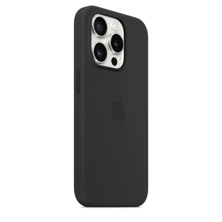 Apple iPhone 15 Pro Black Silicone Case with MagSafe Support - Image 3