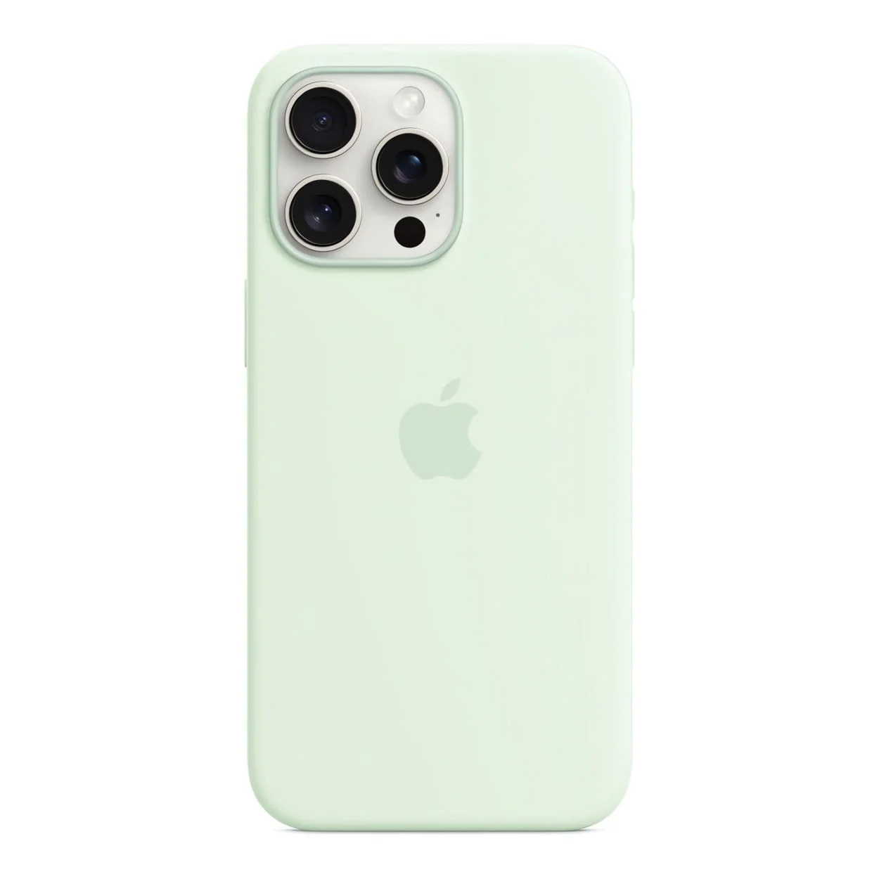 Apple iPhone 15 Pro Max Silicone Soft Mint Case with MagSafe Support - Image 2