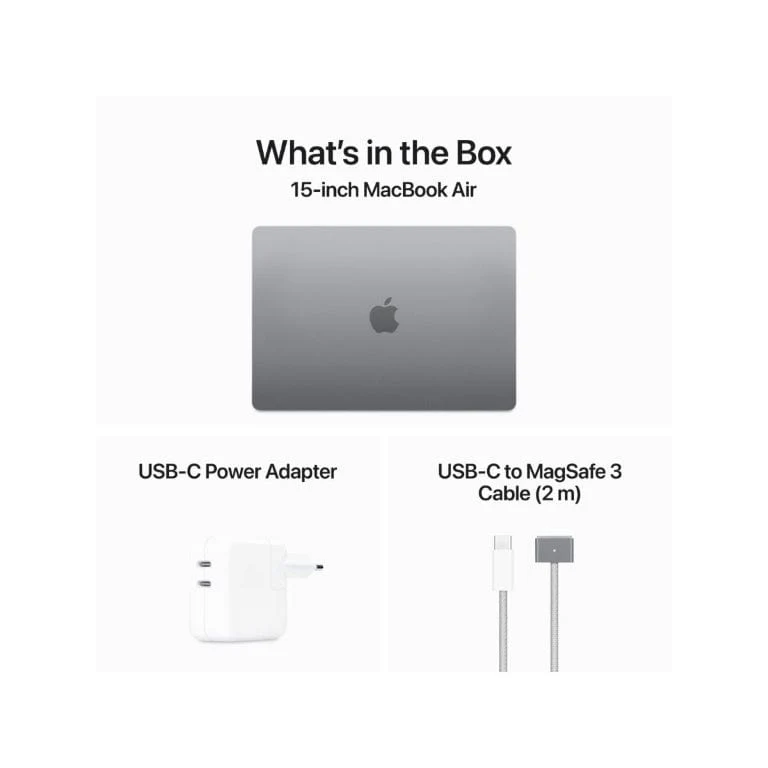 Apple MacBook Air 15.3-inch Retina Laptop - Apple M3 256GB SSD 8GB RAM macOS Space Grey - Image 5