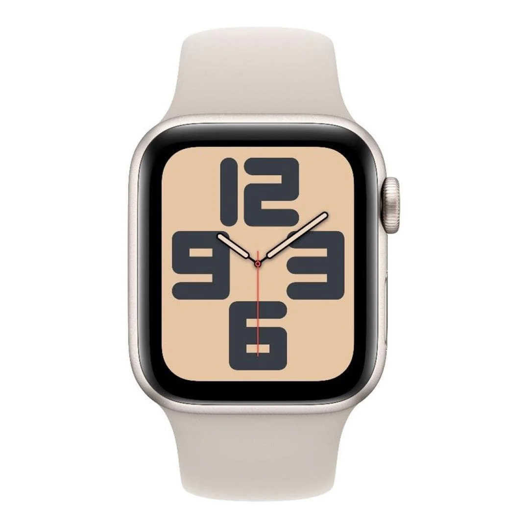 Apple Watch SE GPS 44mm Starlight Aluminium Case with Starlight Sport Band M/L MRGX3QR/A