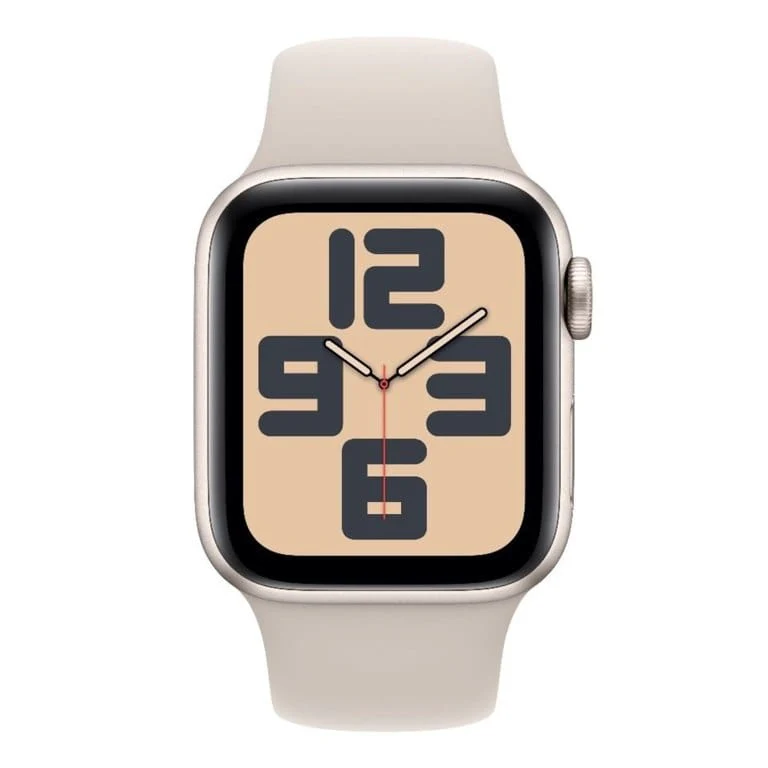 Apple Watch SE GPS 4G 44mm Starlight Aluminium with Starlight Sport Band S/M - Image 3