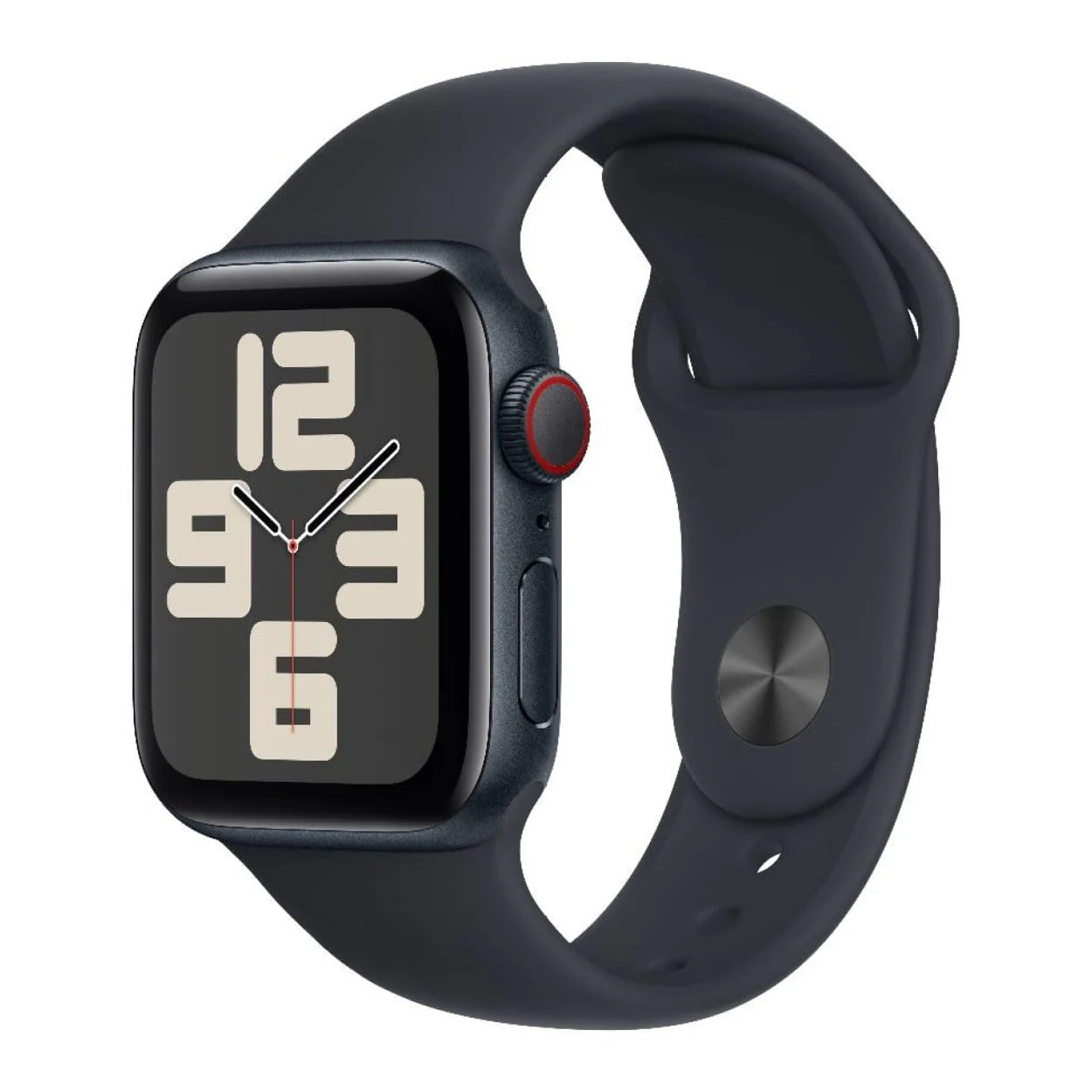 Apple Watch SE GPS + Cellular 40mm Midnight Aluminium Case with Midnight Sport Band S/M MXGC3QA/A - Image 2