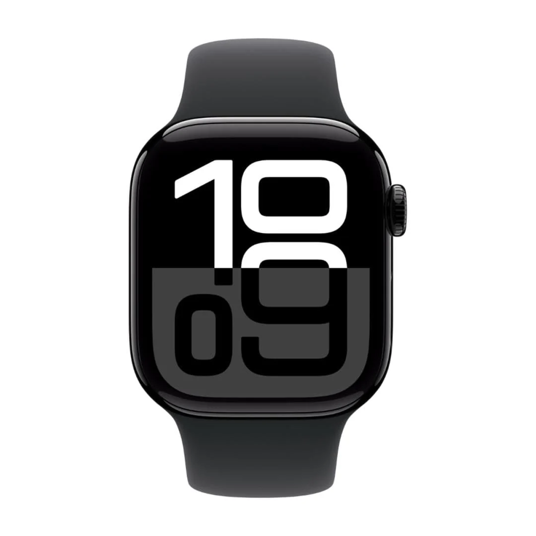 Apple Watch Series 10 GPS 42mm Jet Black Aluminium Case with Black Sport Band S/M