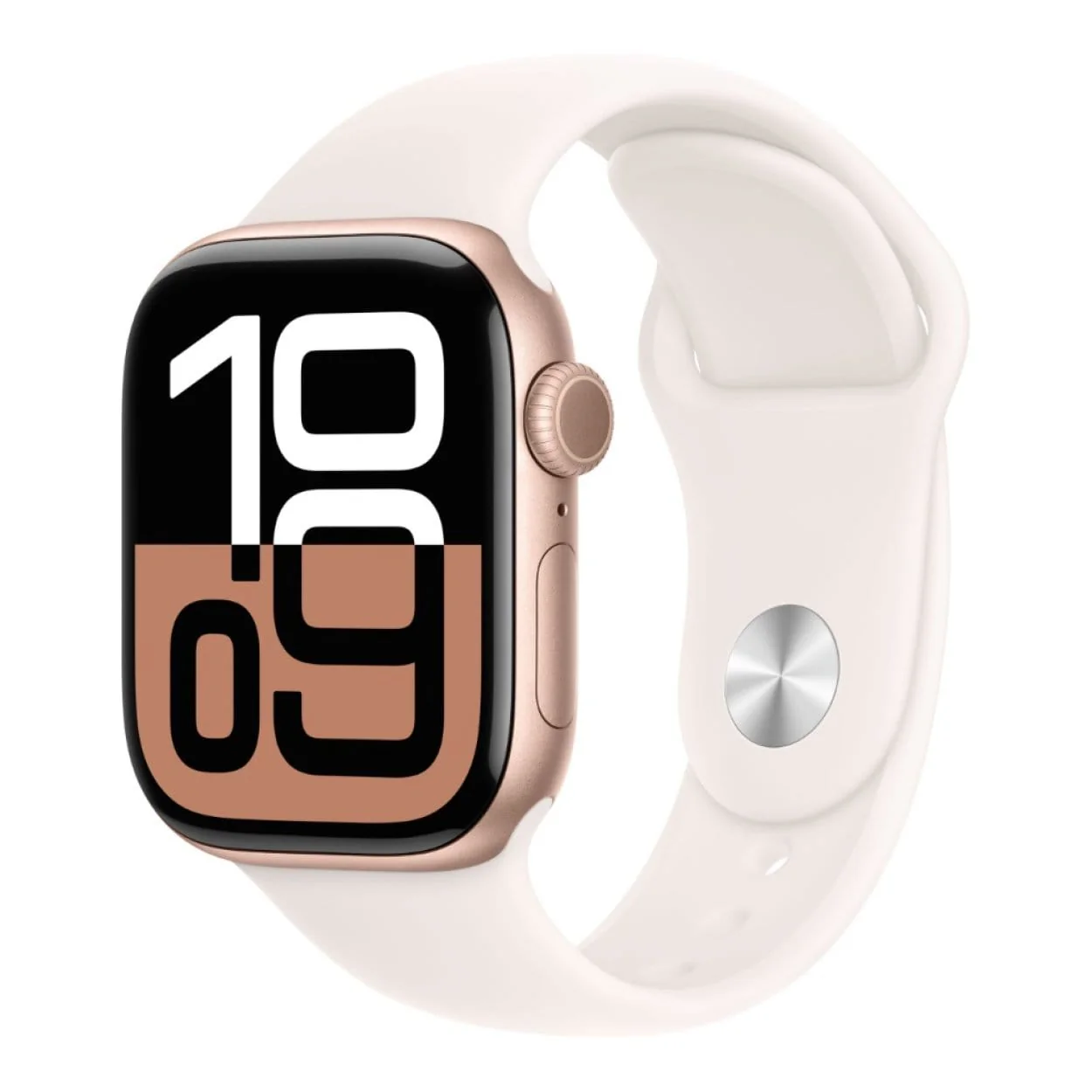 Apple Watch Series 10 GPS 46mm Rose Gold Aluminium Case with Light Blush Sport Band - Small/Medium MWWT3QA/A - Image 2