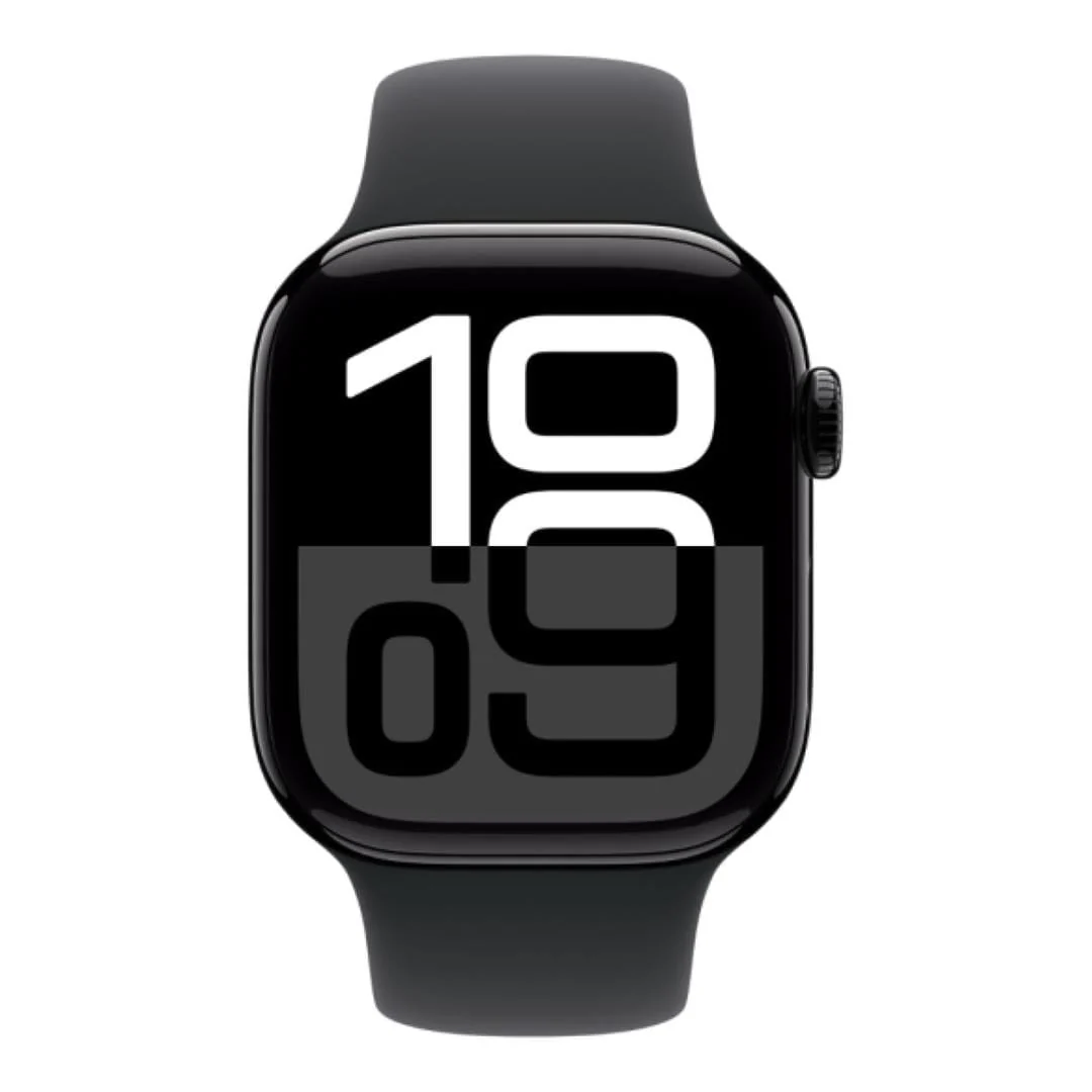 Apple Watch Series 10 GPS LTE 46mm Jet Black Aluminium Case with Black Sport Band MWY33QA/A