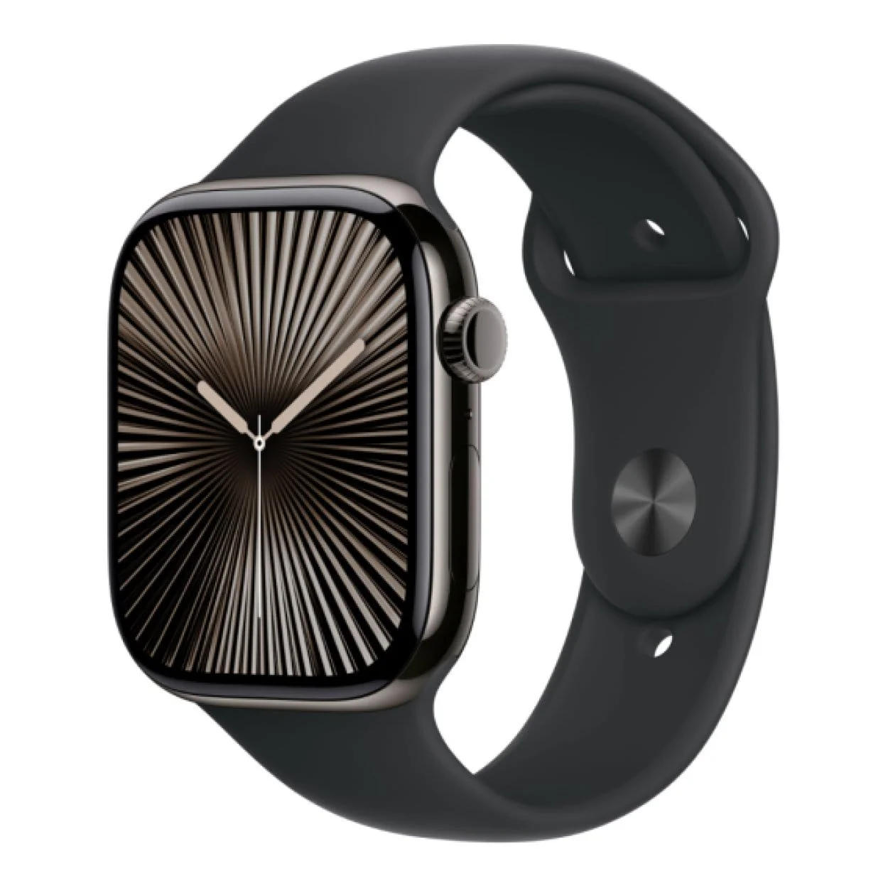 Apple Watch Series 10 GPS LTE 46mm Slate Titanium Case with Black Sport Band - Small/Medium MWYD3QA/A - Image 2