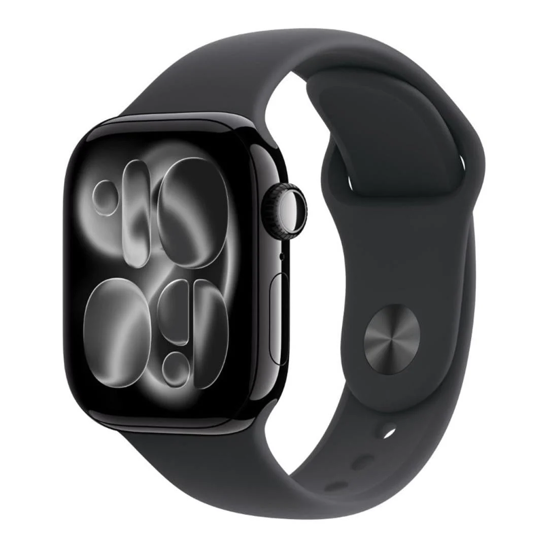 Apple Watch Series 11 GPS 46mm Jet Black Aluminium Case with Black Sport Band S/M MEUW4AF/A