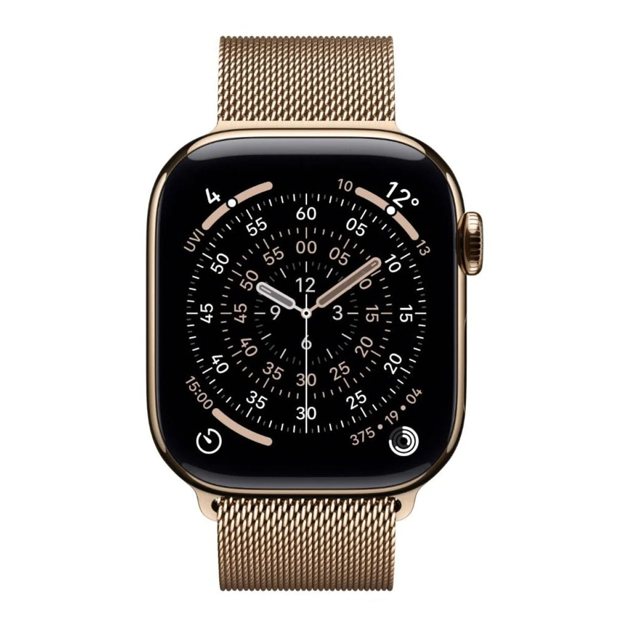 Apple Watch Series 11 GPS + Cellular 42mm Gold Titanium Case with Gold Milanese Loop MF8Y4AF/A - Image 2
