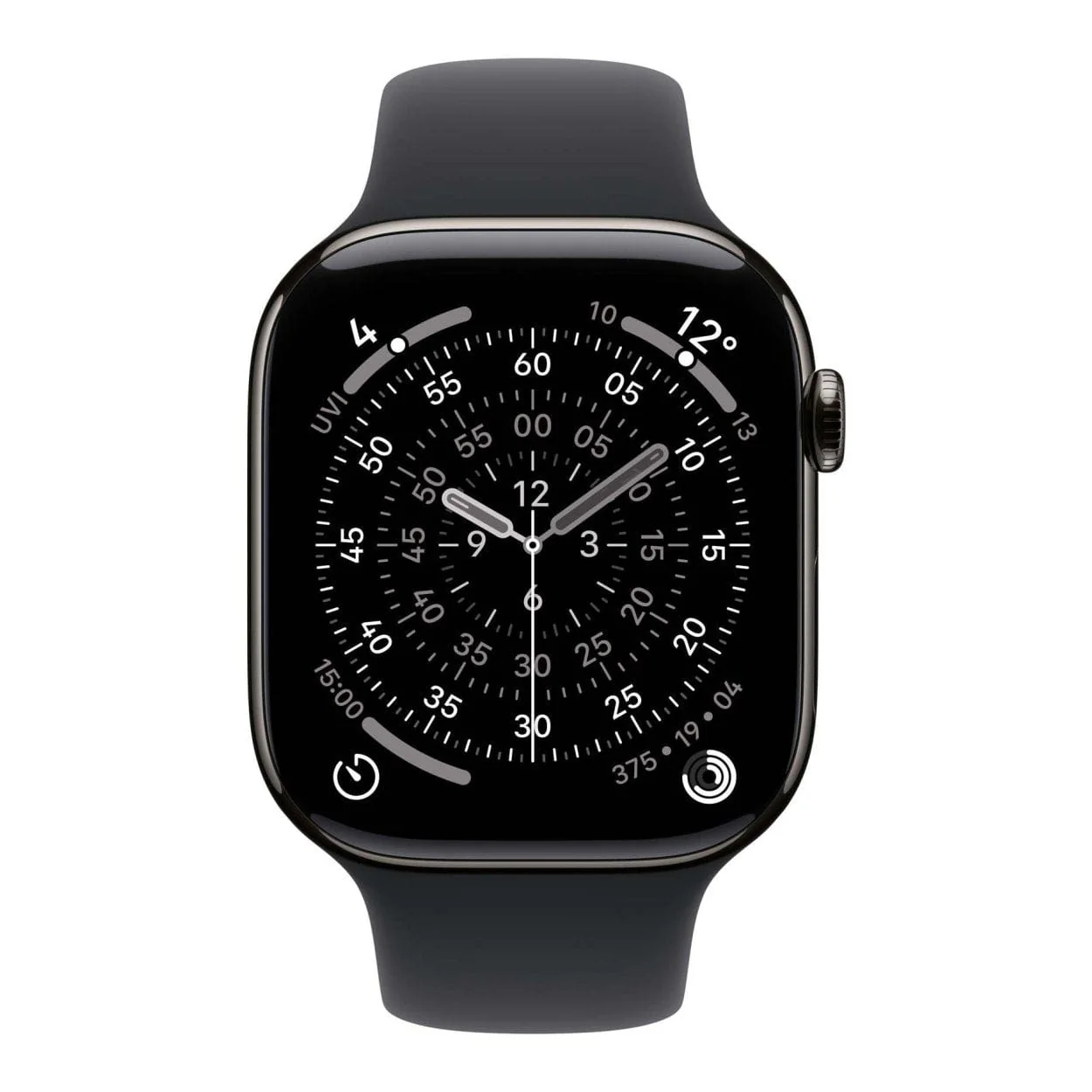 Apple Watch Series 11 GPS + Cellular 46mm Slate Titanium Case with Black Sport Band M/L - Image 2