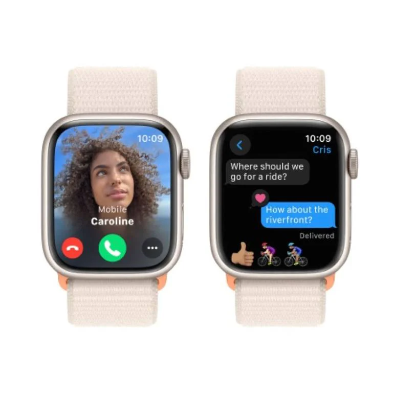 Apple Watch Series 9 GPS 41mm Starlight Aluminium with Starlight Sport Loop - Image 3