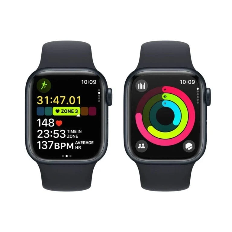 Apple Watch Series 9 GPS 4G 41mm Midnight Aluminium with Midnight Sport Band M/L - Image 4