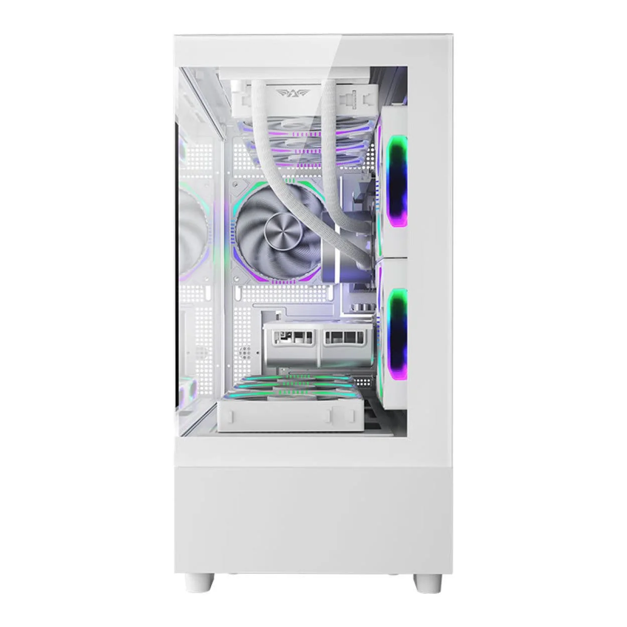 Armaggeddon Aquaron Duplex Pro Micro-ATX Gaming PC Case White AQUARONDUPLEXPROWHT - Image 2