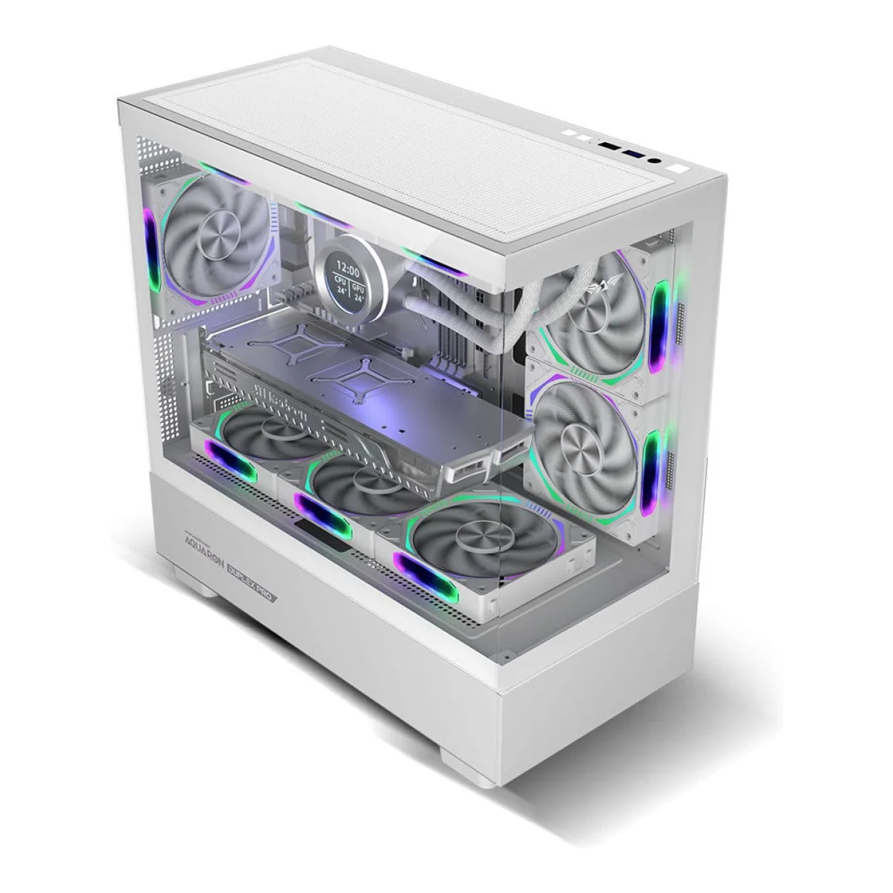 Armaggeddon Aquaron Duplex Pro Micro-ATX Gaming PC Case White AQUARONDUPLEXPROWHT - Image 3