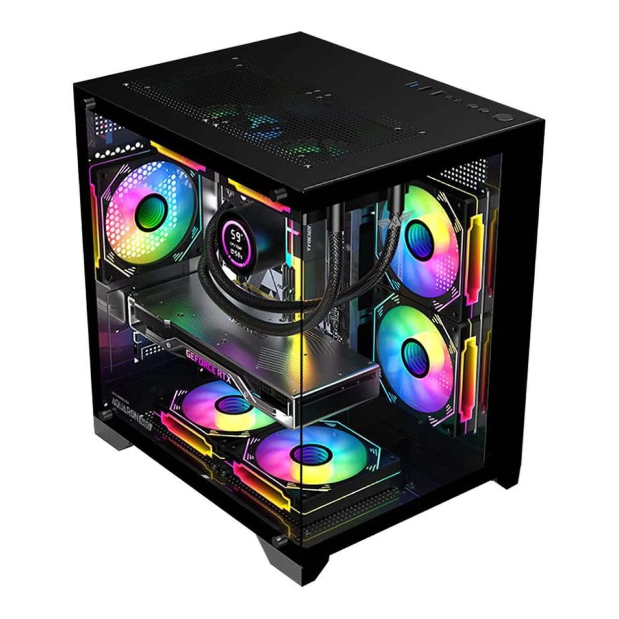 Armaggeddon Aquaron WiBO Micro-ATX Gaming Case Black AQUARONWIBOBLK - Image 6