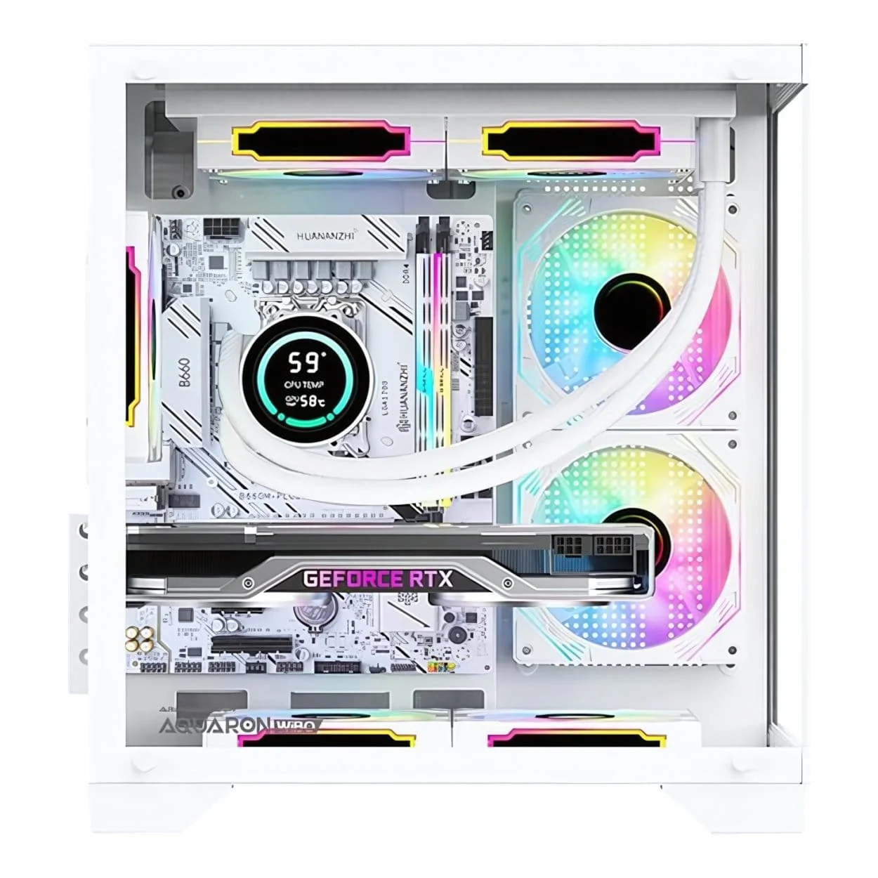 Armaggeddon Aquaron WiBO micro ATX Gaming PC Case - White AQUARONWIBOWHT - Image 3